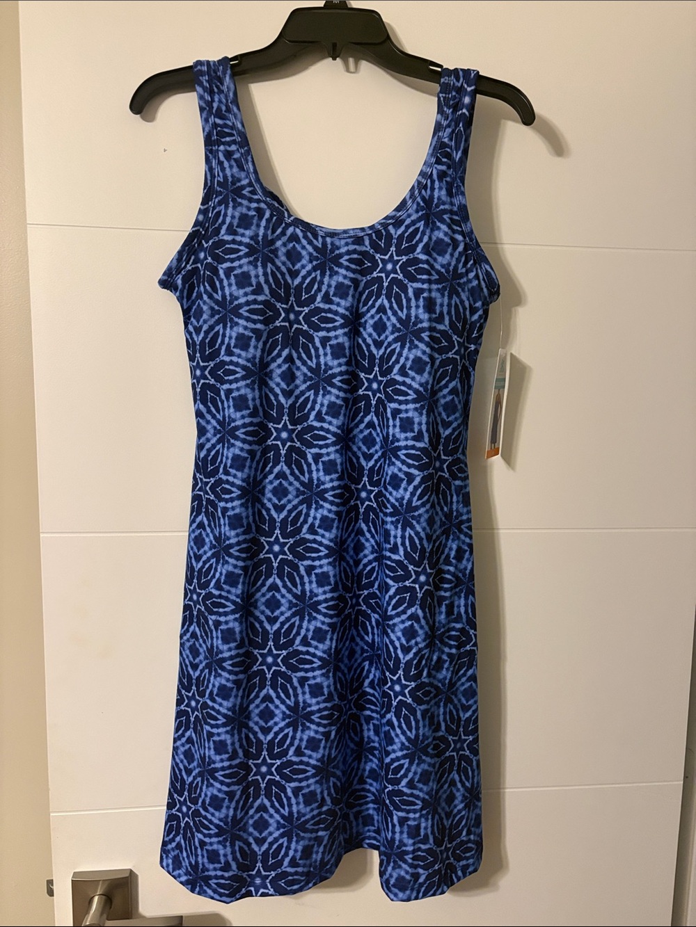 Cute Zeroxpur Active Blue Patterned Tank Dress - Women's Casual Summer Dress New
